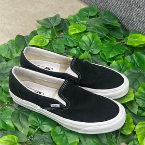 Vans Originals Classic Slip-On Black Canvas Shoes